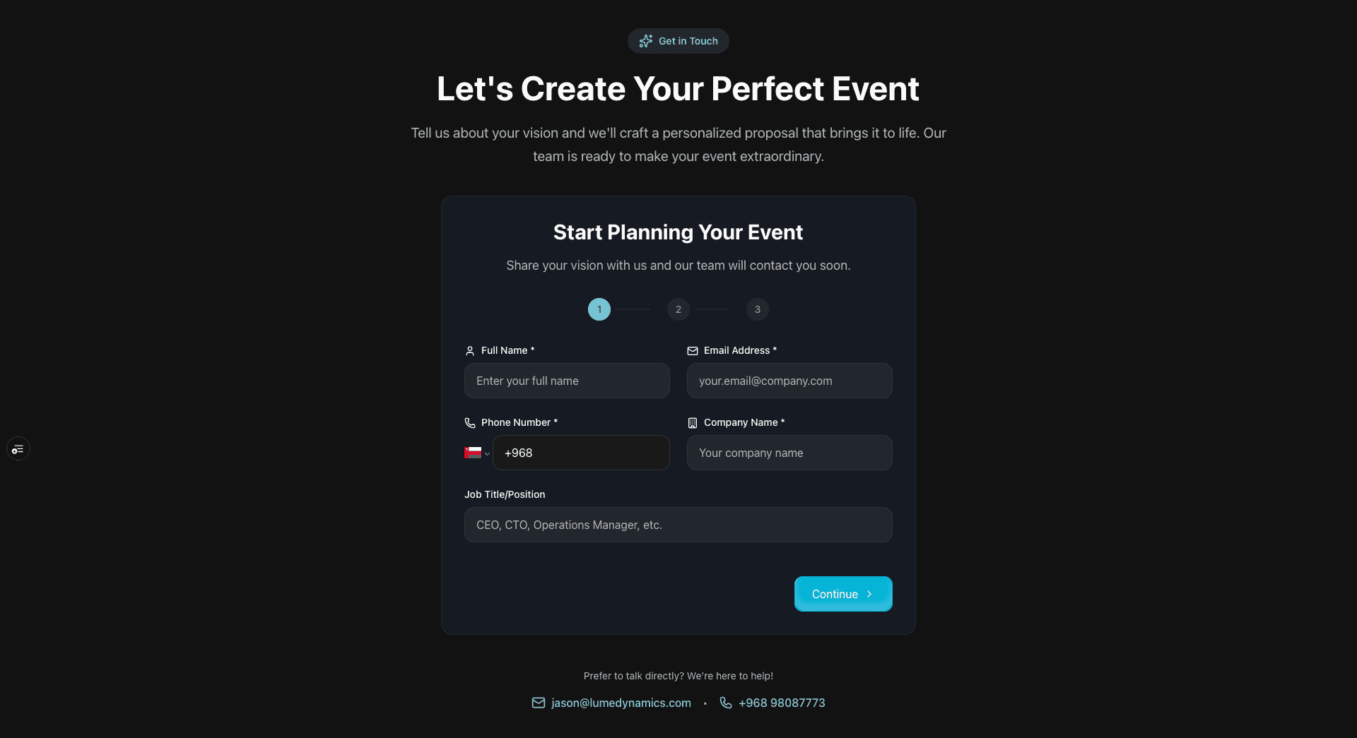 Event Consultation Form
