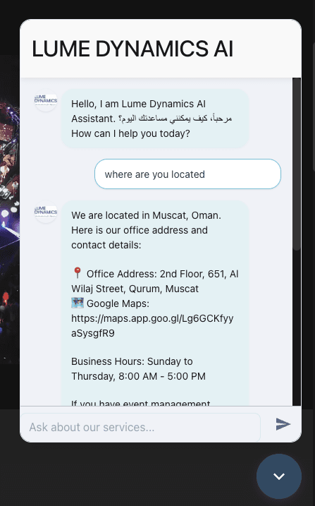 AI Event Consultation Widget